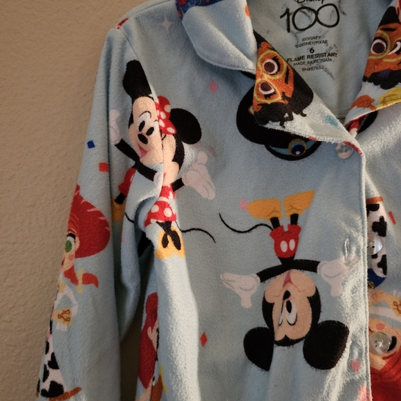 Disney Kids Pajama Set - Light Blue with Character Design - Picture 3 of 7